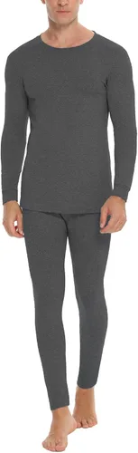 Vista 4 de Daupanzees Conjunto de ropa interior térmica ultra suave para hombre, elástico, ligero, con forro polar largo