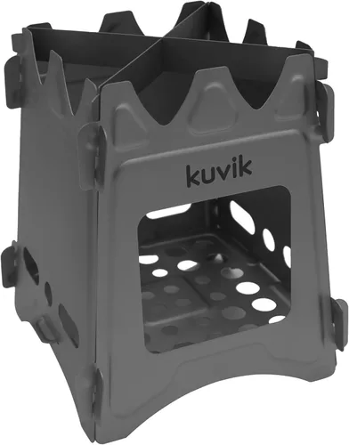 Vista 2 de Kuvik Estufa de madera de titanio y bote de titanio de 22 onzas (22.0 fl oz)