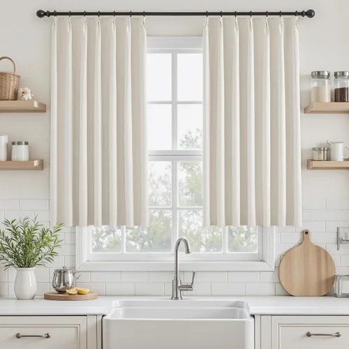 Vista 42 de UHITECH Cortinas plisadas pequeñas de 35 pulgadas de largo, cortinas opacas cortas para ventanas de sótano, aislamiento térmico, cortinas opacas