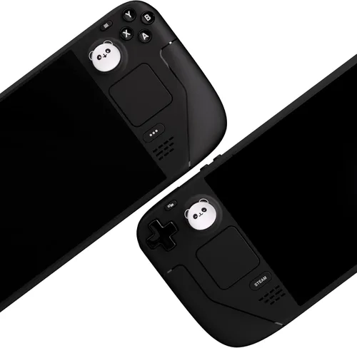 Vista 4 de PlayVital Thumb Grip Caps for Steam Deck LCD, Silicone Thumbsticks Grips Joystick Caps for Steam Deck OLED - Chubby Panda