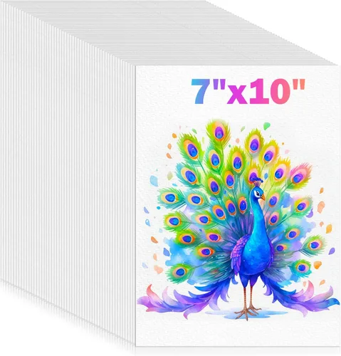 Vista 21 de 100 hojas de papel de acuarela, papel de color agua blanca de 4 x 6 pulgadas, 140 libras/10.58 oz/m², papel de color agua de prensa en frío