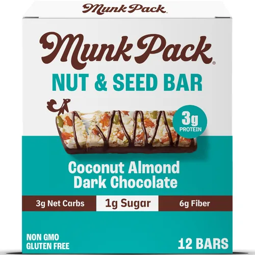 Vista 12 de Munk Pack- Barras Keto de nueces y semillas, 0 onzas de azúcar, 0.07 onzas de carbohidratos netos, sin azúcar añadido, a base de plantas, sin