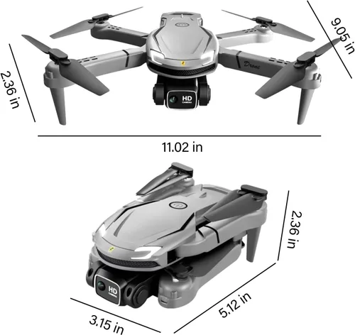 Vista 2 de Quadcopter profesional de doble cámara de 8k hd con omnidireccional obstáculo evitación 1 batería negro