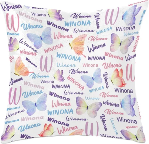 Vista 13 de Funda de almohada con nombre, funda de almohada personalizada con flores, funda de almohada cuadrada, regalos de cumpleaños para mamá, sofá, cama
