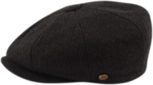 Vista 3 de Sombrero clásico de 8 paneles de mezcla de lana Newsboy Snap Brim Collection para hombre 2317-gris oscuro