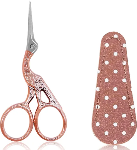 Vista 11 de BIHRTC - Tijeras pequeñas de 3.6 pulgadas para manualidades, punto de cruz, tejido, costura, enhebrado, trabajo de aguja, arte, bricolaje, con punta