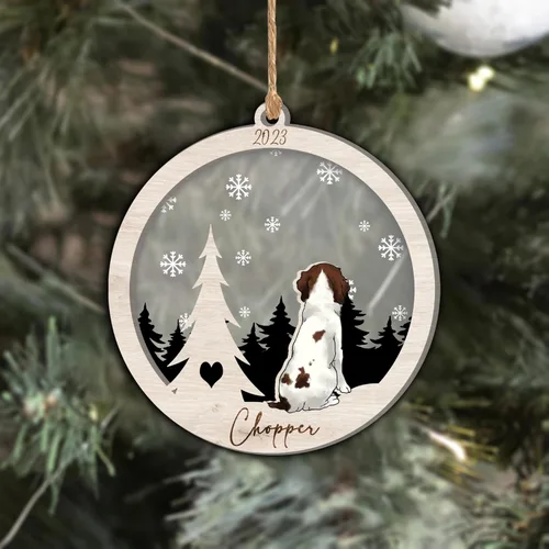 Vista 125 de Nazenti Adorno de Navidad conmemorativo personalizado, regalo personalizado de recuerdo de perro, condolencias por pérdida de mascotas, sabueso
