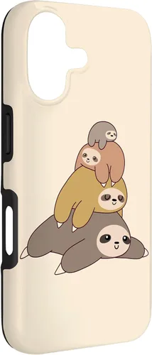 Vista 3 de Sloth Stack Cartoon Graphic Design Cute Doodle Phone Case for iPhone 17