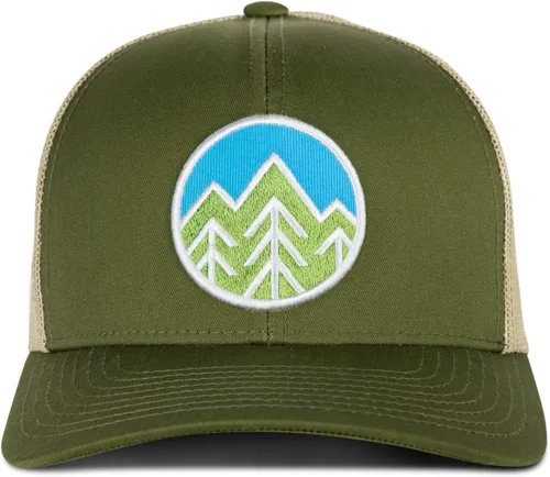 Vista 4 de Sombrero de camionero Sky Trees - Verde Caqui - Cierre Snapback, Caqui Verde