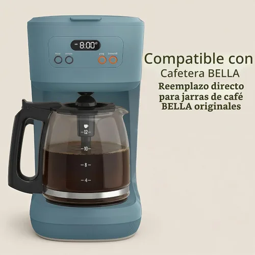 Vista 7 de ALLCUP Jarra de repuesto universal de cristal para cafetera, 12 tazas