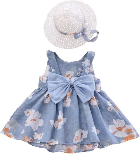Vista 22 de Vestido tutú de verano para niñas pequeñas, sin espalda, vestido de princesa para fiesta de cumpleaños, vestido de verano con lazo floral