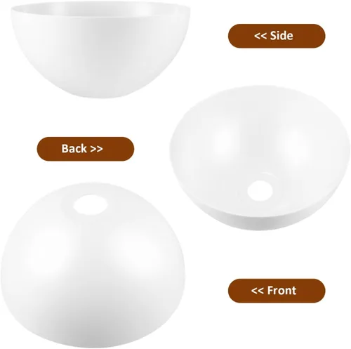 Vista 4 de Yardwe 4 piezas de repuesto de pantalla de lámpara de plástico, pantalla de pie de 10 pulgadas, cuenco blanco para lámpara de pie LED antorcha