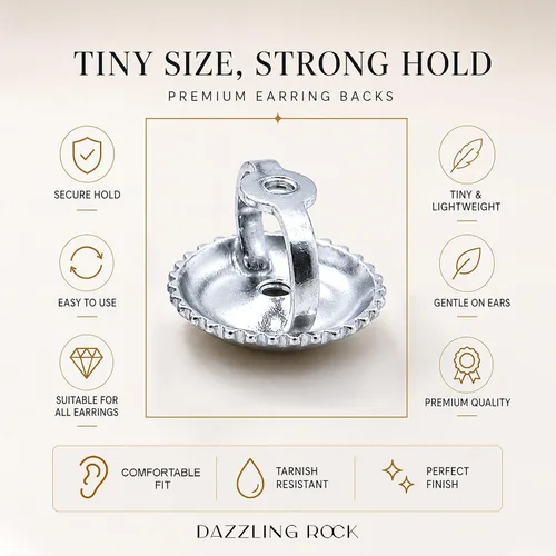 Vista 4 de Dazzlingrock Collection Atornillado Atrás Arete 1 Pc Solo en Oro Oro blanco de 18 quilates