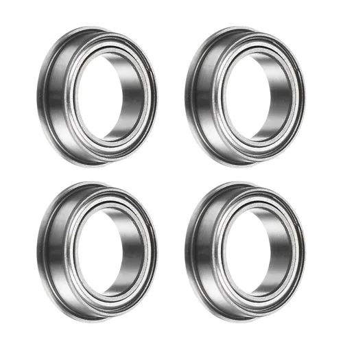 Vista 35 de uxcell MF52ZZ ensanchó el rodamiento de bolas, 4pcs 6.6x16.4x8.2 ft m acero cromado doble blindado ABEC1 cojinetes de brida Double Shielded, ABEC1