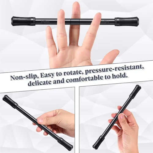 Vista 5 de Outus 2 Piezas Bolígrafo Giratorio Rodante de Dedo Rotativo para Juegos Truco Bolígrafo Mod con Tutorial Sin Recarga Liberación de Estrés Juguetes
