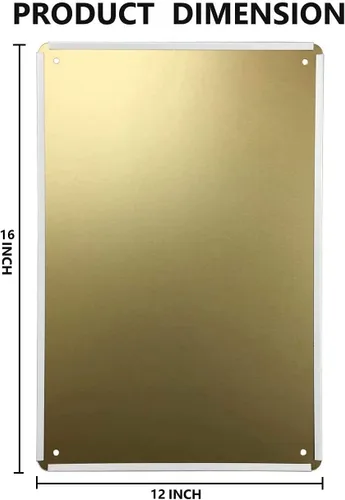 Vista 2 de Letreros de esquí vintage retro divertidos para descargar aquí, póster vertical para dormitorio, cartel de metal de 16 x 12 pulgadas