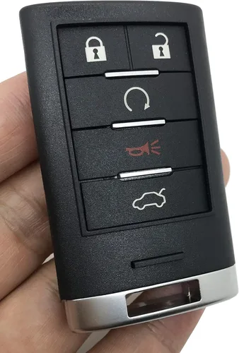Vista 3 de Funda de repuesto para llavero de 5 botones para Cadillac STS CTS 2008-2013 sin llave inteligente con control remoto