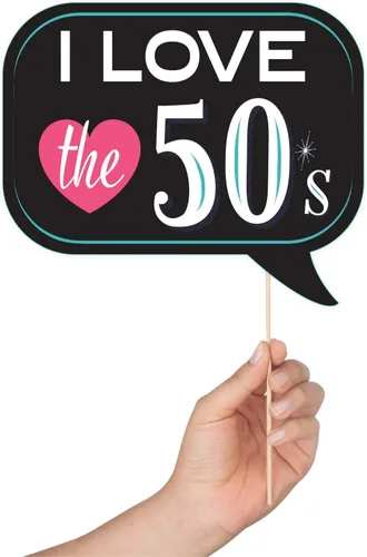 Vista 3 de Accesorios para cabina de fotos de los años 50, kit de 41 piezas para cabina de fotos con letrero de 8 x 10 pulgadas, 60 almohadillas adhesivas, 45