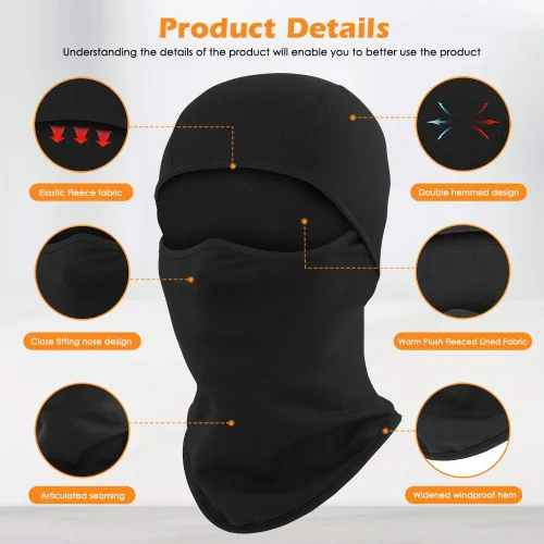Vista 3 de Kids Balaclava Ski Mask Cold Weather Windproof Tactical Face Mask Winter for Skiing Snowboarding Cycling