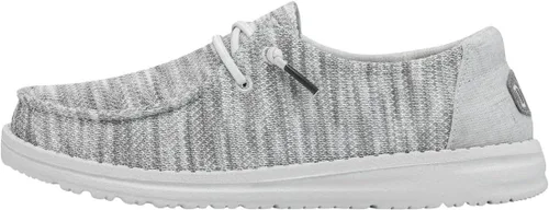 Vista 88 de Hey Dude Wendy Chambray - Zapatos para mujer, mocasines con cordones para mujer, cómodos y ligeros Aurora Blanco 2