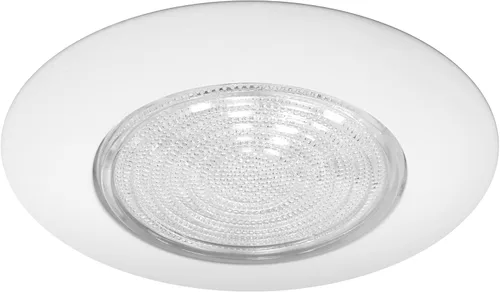 Vista 6 de Recorte de ducha empotrado blanco de 6 pulgadas con lente de albalite (17505) y moldura de ducha empotrada blanca de 6 pulgadas con lente Fresnel