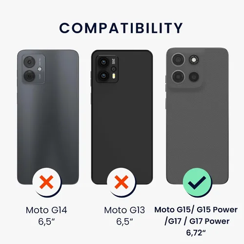 Vista 2 de kwmobile Funda compatible con Motorola Moto G15 / G15 Power/ G17 / G17 Power - Funda protectora de silicona TPU suave y delgada - Naranja afrutado