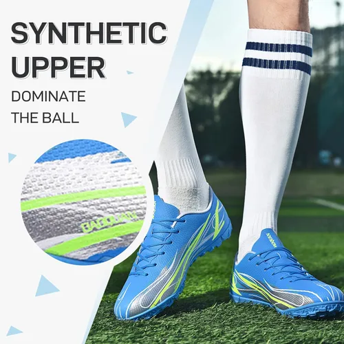 Vista 5 de Zapatos de fútbol para hombre, botines de fútbol atléticos, de alta calidad, transpirables, antideslizantes, para exteriores, para entrenamiento