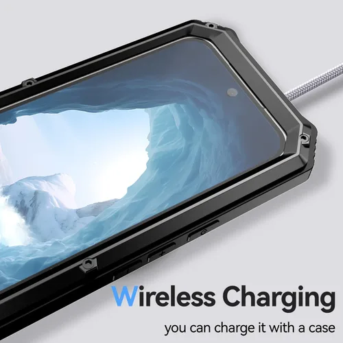 Vista 5 de Lunivop Funda de metal resistente para Google Pixel 9 Pro XL, protector de pantalla integrado, protección de cuerpo completo, a prueba de polvo