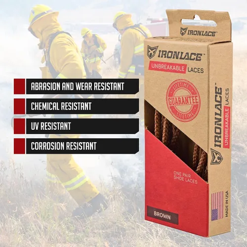 Vista 4 de IRONLACE Unbreakable Round Bootlaces - Indestructible, Waterproof & Fire Resistant Boot & Shoe Laces
