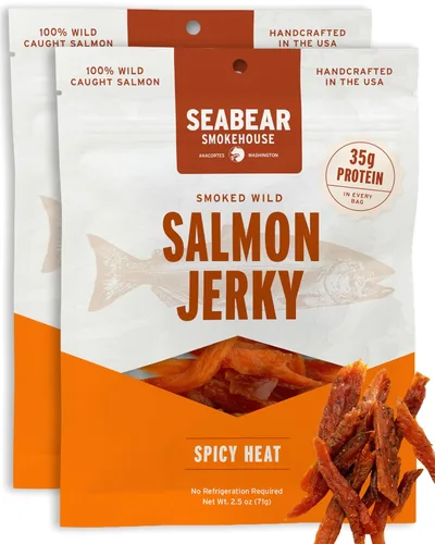 Vista 11 de SeaBear - Cecina de salmón salvaje ahumado - Tradicional - 2.5 oz