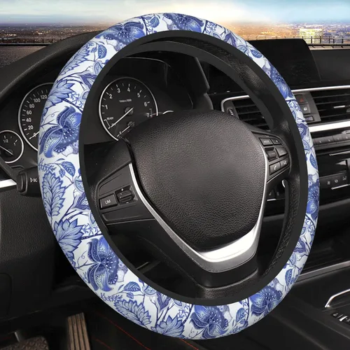 Vista 12 de Funda protectora para volante de automóvil de 15 pulgadas para mujeres y hombres, funda protectora de neopreno antideslizante para volante