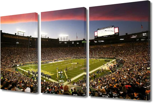 Vista 40 de TUMOVO MetLife Stadium - Decoración de pared de Nueva York, 3 piezas, lienzo, arte de pared para decoración del hogar, juegos de fútbol americano