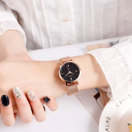 Vista 4 de SKMEI - Reloj de pulsera para mujer impermeable analógico de cuarzo para mujer