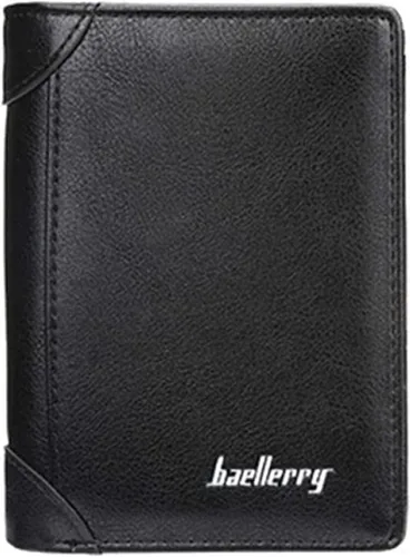 Vista 2 de MOTOZA New Classic Vertical Men Leather Wallet Man Business Card Holder ID Package Slots Credit Purse Wallets Pocket Money Bag