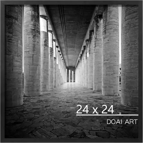 Vista 43 de DOAI ART Marco de fotos de 5x7 pulgadas, marco negro de 5x7 pulgadas para exhibición horizontal o vertical con montaje en pared y sobremesa Marco
