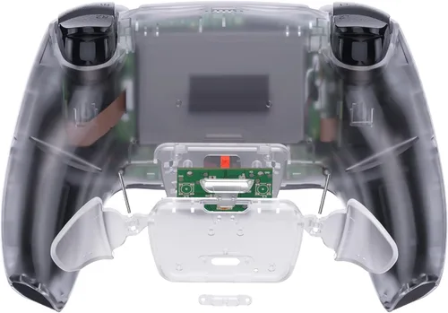 Vista 9 de eXtremeRate Panel táctil transparente transparente y kit de reposición de elevación programable compatible con el controlador ps5 BDM-010 y BDM-020