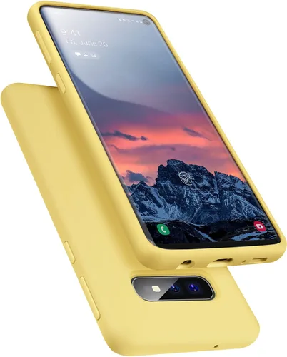 Vista 7 de Diseñada para Galaxy S10e, funda de goma de gel de silicona líquida a prueba de golpes, cojín de forro de tela de microfibra suave compatible