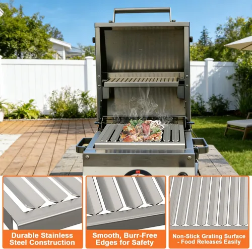 Vista 3 de Rejilla para parrilla Solaire AllAbout SoL-AA13R, 10.4 x 13.7 pulgadas