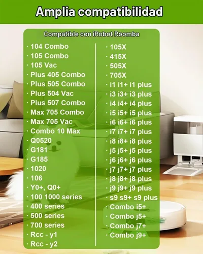 Vista 5 de Paquete de 16 bolsas de vacío para aspiradora iRobot Roomba 105X, 415X, 505X, 705X