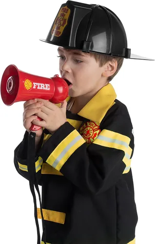 Vista 4 de Megáfono de bomberos de juguete para niños con sonido de sirena Micrófono de juguete manual