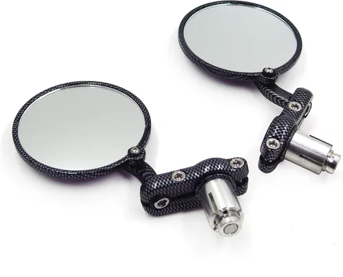 Vista 5 de Espejos laterales con barra para motocicleta, fibra de vidrio, 1 pulgada, para motocicletas Honda, Kawasaki, Suzuki, Yamaha, Ducati