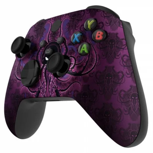 Vista 9 de Custom Controller for Xbox Series X/S - One - PC - Custom Gaming Controller -Soft Shell for Comfort Grip X (Galaxy)