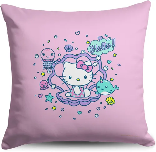 Vista 7 de Northwest Almohada Hello Kitty, 18 x 18 pulgadas, Cocoa Cutie