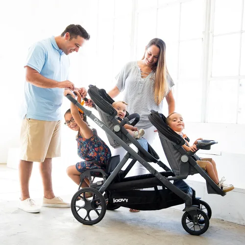 Vista 6 de Joovy Qool Cochecito personalizable, individual, doble, triple, gris mezcla