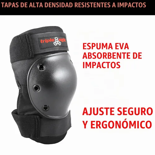 Vista 2 de Triple Eight Rodilleras protectoras (1 par), color negro, talla única