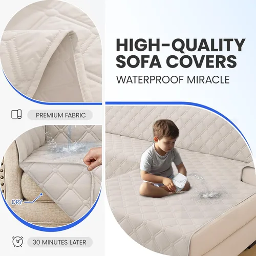 Vista 5 de XINEAGE Fundas 100% impermeables para sofá modular en forma de L, reversible, lavable, con botones de chaise plum flower, protector de muebles