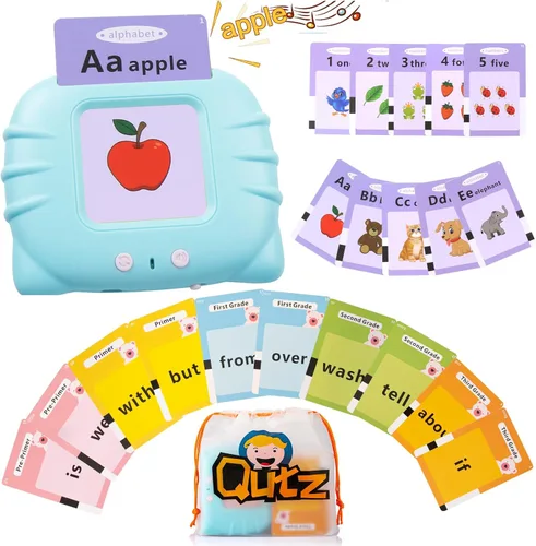Vista 9 de Tarjetas flash parlantes con palabras visuales para niños pequeños de 2, 3, 4 años, juguetes sensoriales para niños autistas, juguetes educativos
