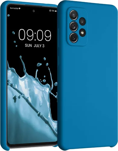 Vista 222 de kwmobile Funda Compatible con Samsung Galaxy A14 5G - Funda de teléfono de TPU y silicona con acabado suave - Verde Lima