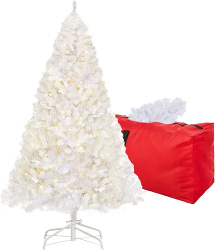Vista 9 de Árbol de Navidad artificial preiluminado flocado de 4 pies, árbol de Navidad Fake Tree with 150 Lights/450 Branch Tips,Premium Spruce Xmas Tree