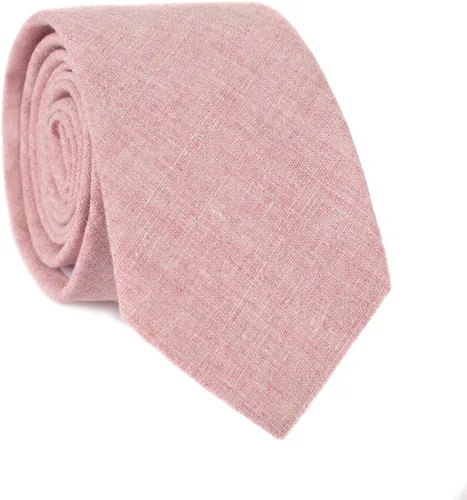 Vista 15 de JESLANG Corbata de algodón y lino de 2.56 pulgadas para hombre, perfecta para ocasiones formales e informales